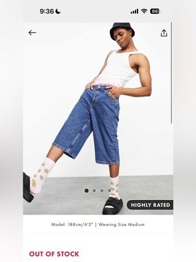 90’s Oversized Baggy Denim Shorts in Mid-Wash 👖